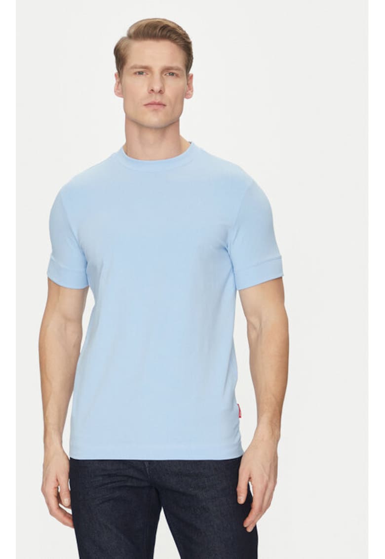 Tricou barbati - 304687853 - Bumbac - Albastru