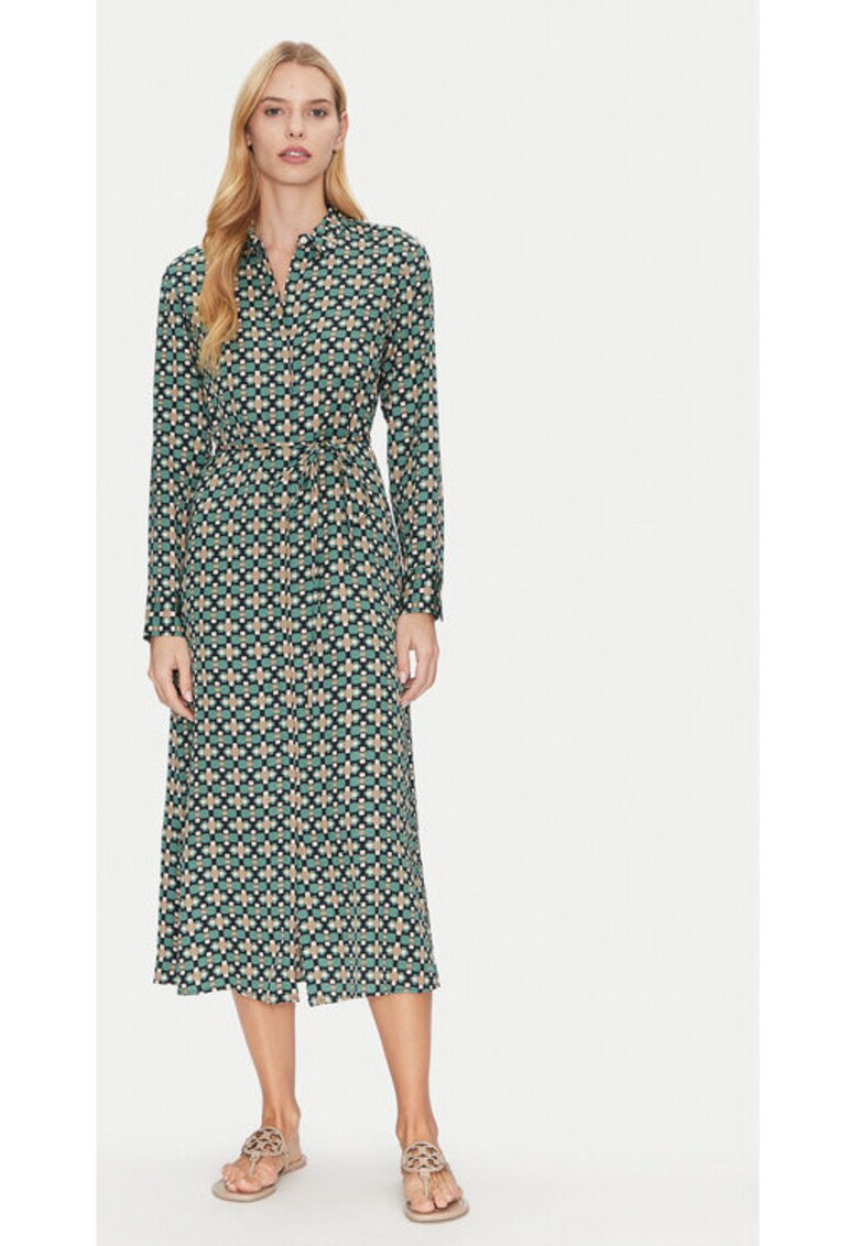 Rochie dama - 304827051 - Viscoza - Verde - Verde