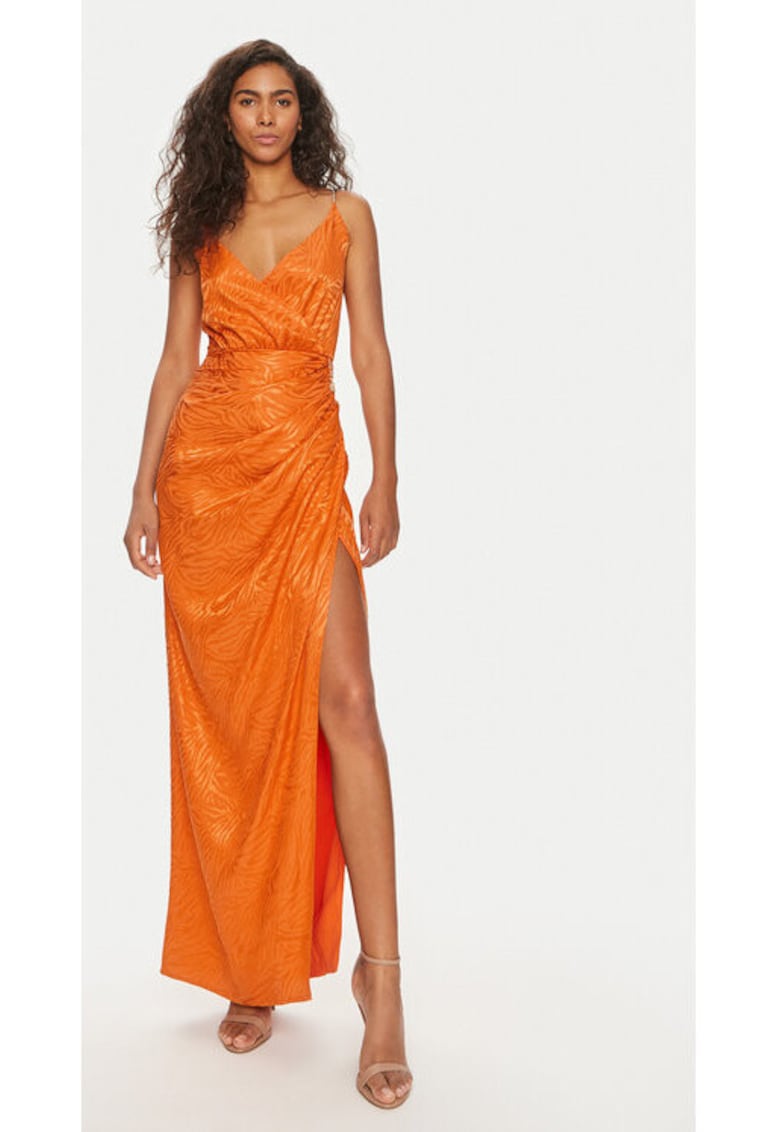 Rochie dama -  303690380 - Viscoza/Poliester - Portocaliu