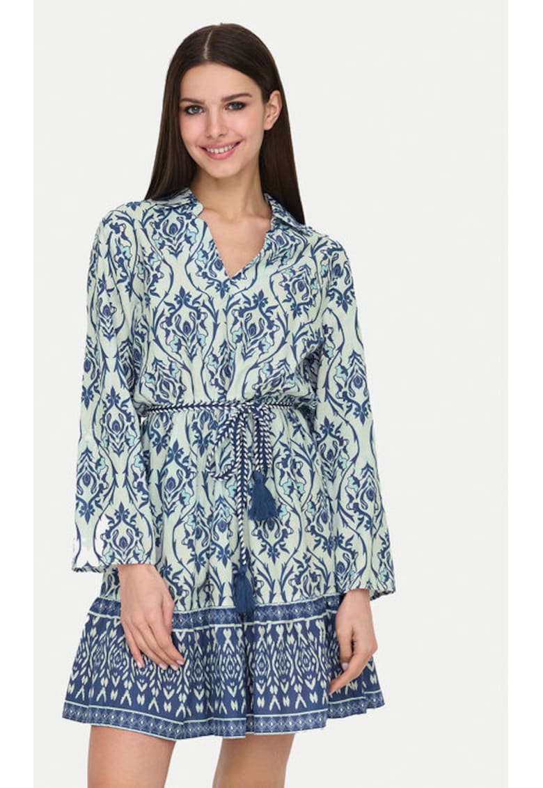 Rochie dama  albastru bumbac