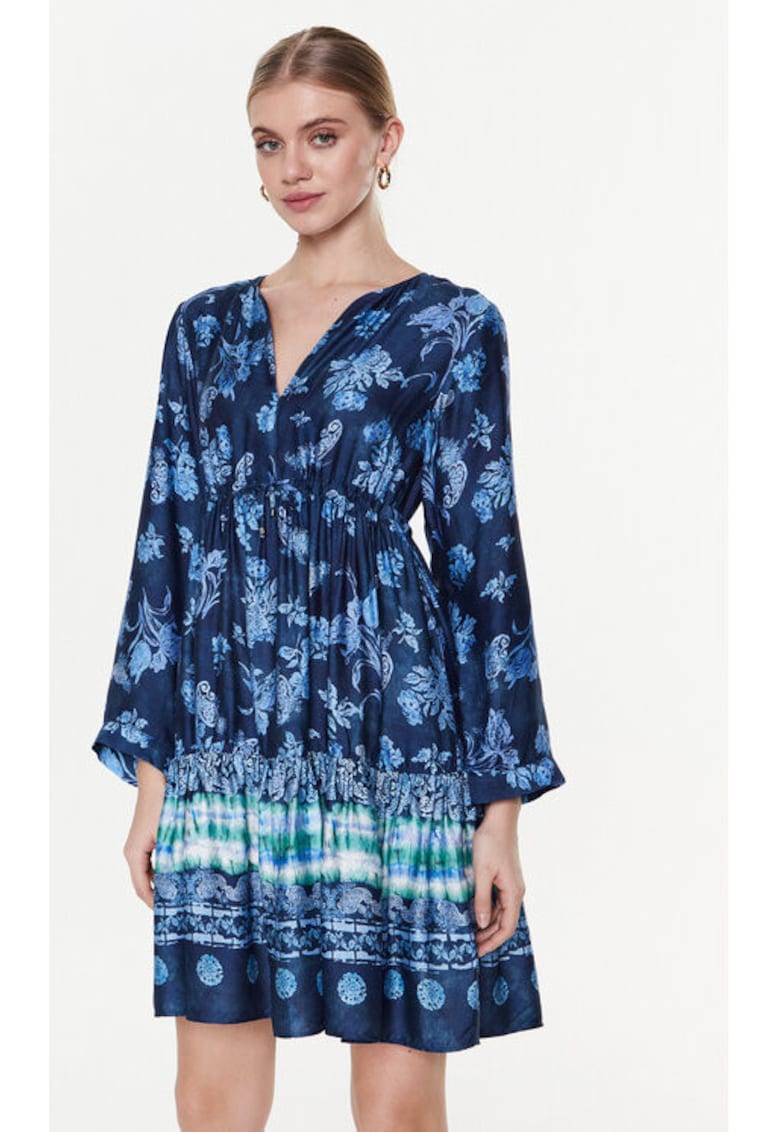 Rochie dama - 302354689 - Viscoza - Albastru Rochie dama - 302354689 - Viscoza - Albastru