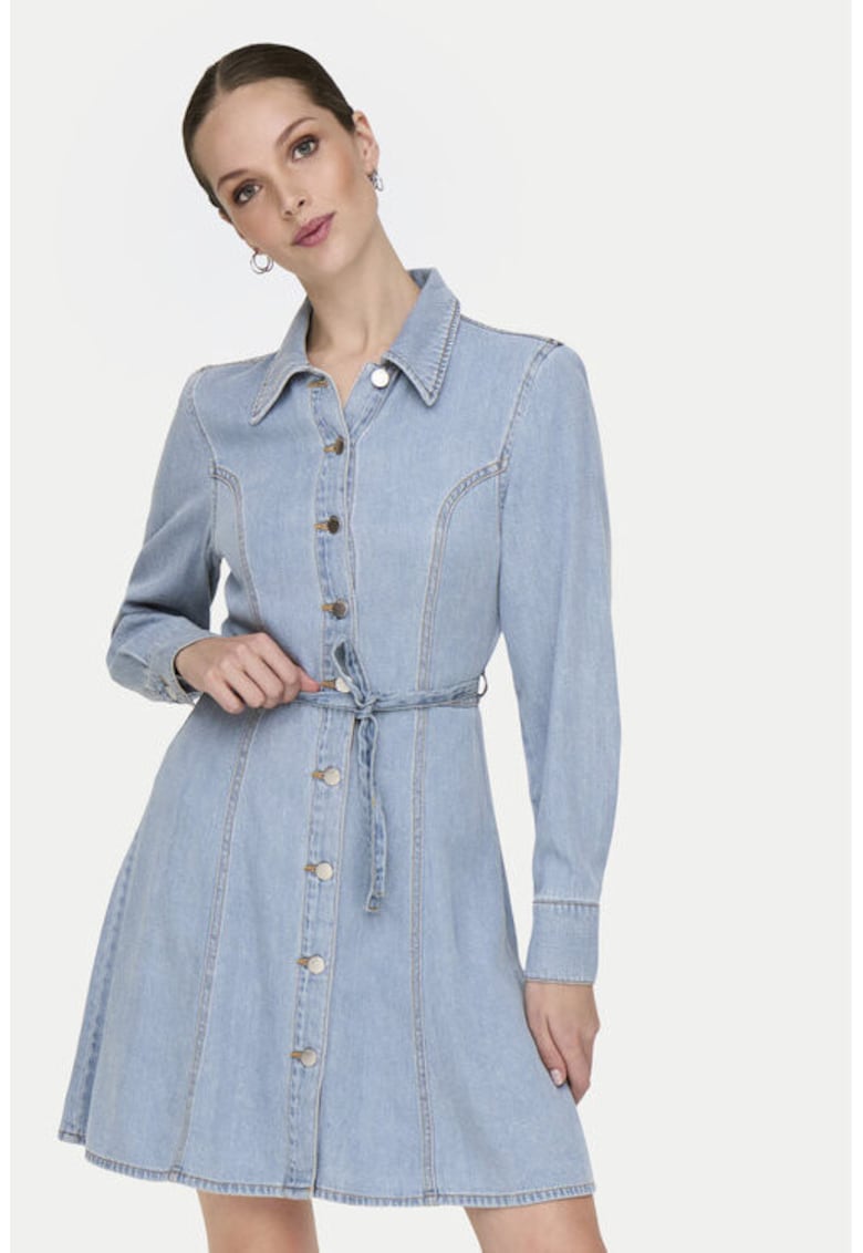 Rochie dama - 304913297 - Lyocell/Bumbac - Albastru Rochie dama - 304913297 - Lyocell/Bumbac - Albastru