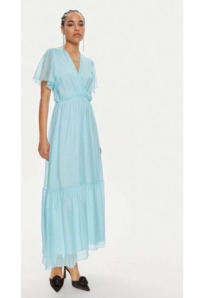 Rochie dama -  304437342 - Viscoza/Matase - XS INTL - Albastru