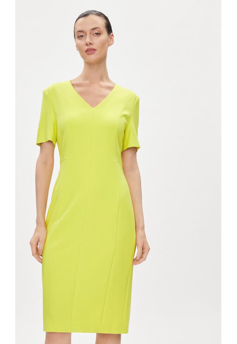 Rochie dama - 303660390 - Viscoza/Poliester - Galben Rochie dama - 303660390 - Viscoza/Poliester - Galben