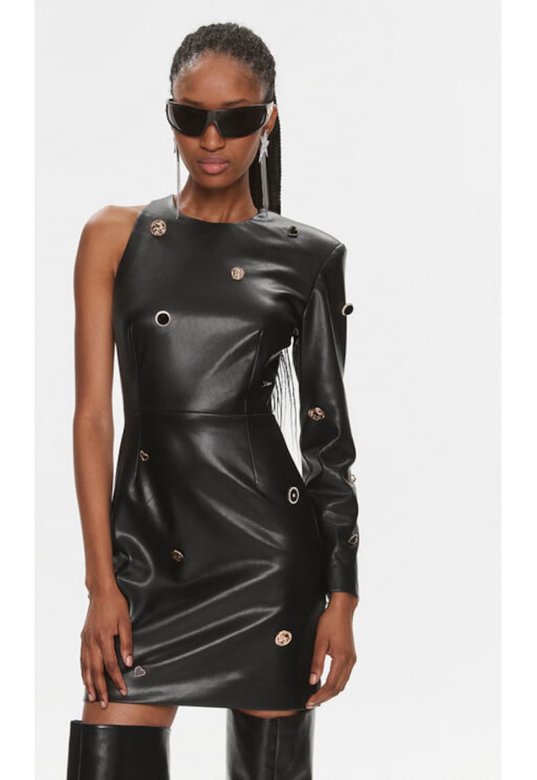 Rochie dama -  303546847 - Piele ecologica - Negru