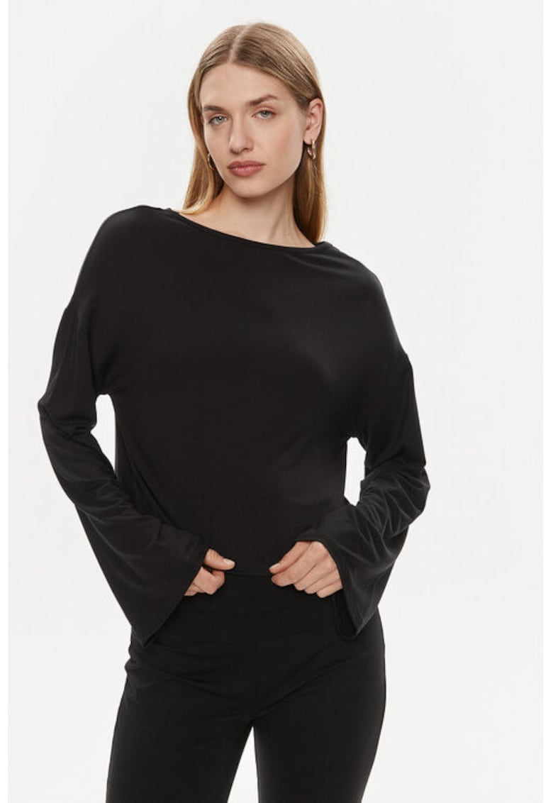 Bluza dama - 303838539 - Viscoza - Negru - Negru