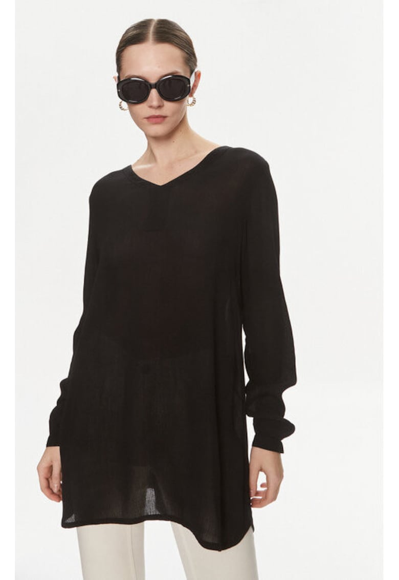 Bluza dama -  303581077 - Viscoza - Negru Bluza dama -  303581077 - Viscoza - Negru