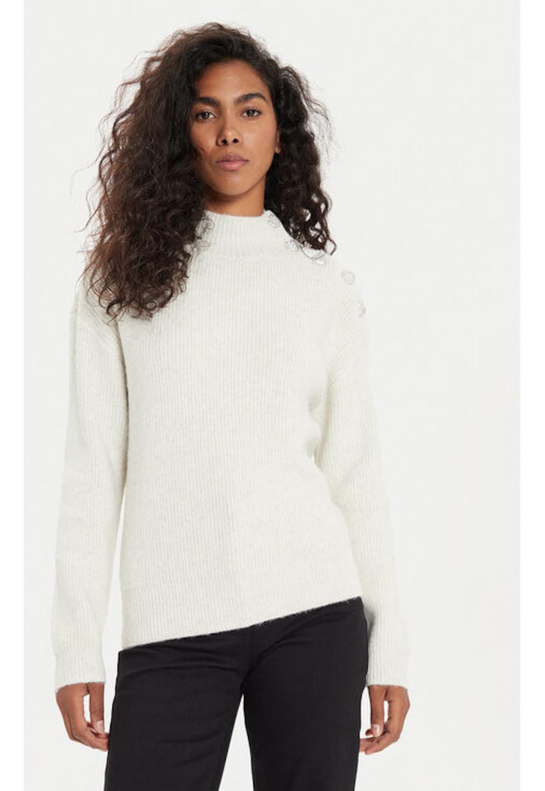 Bluza dama - 304482076 - Poliester/Acril - Bej - Bej