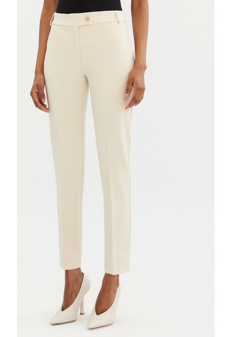 Pantaloni dama - 305266088 - Poliester - Bej