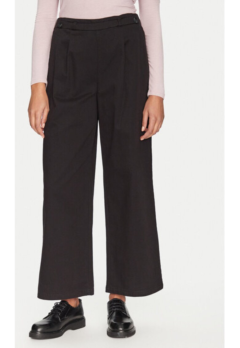 Pantaloni dama - 304784675 - Bumbac - Negru