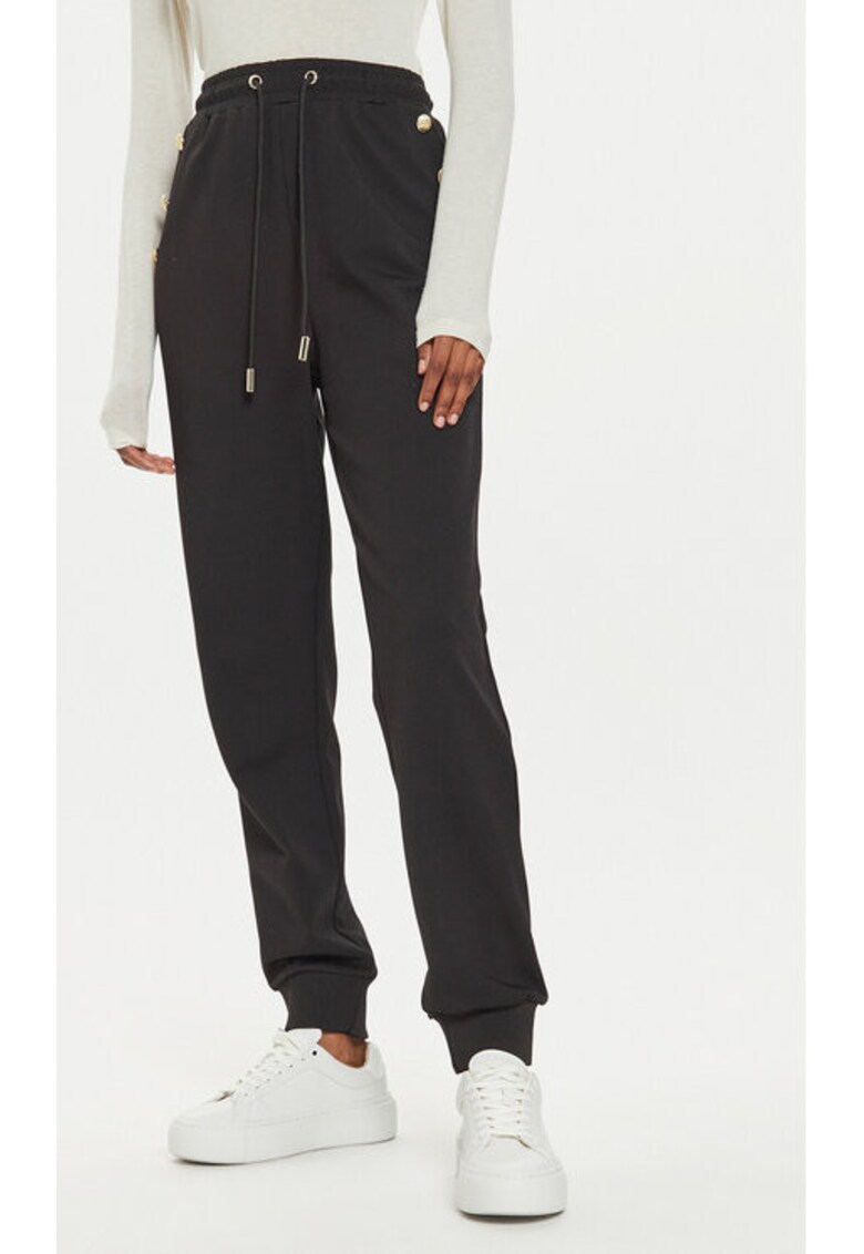 Pantaloni dama - 304202612 - Viscoza/Poliester - Negru