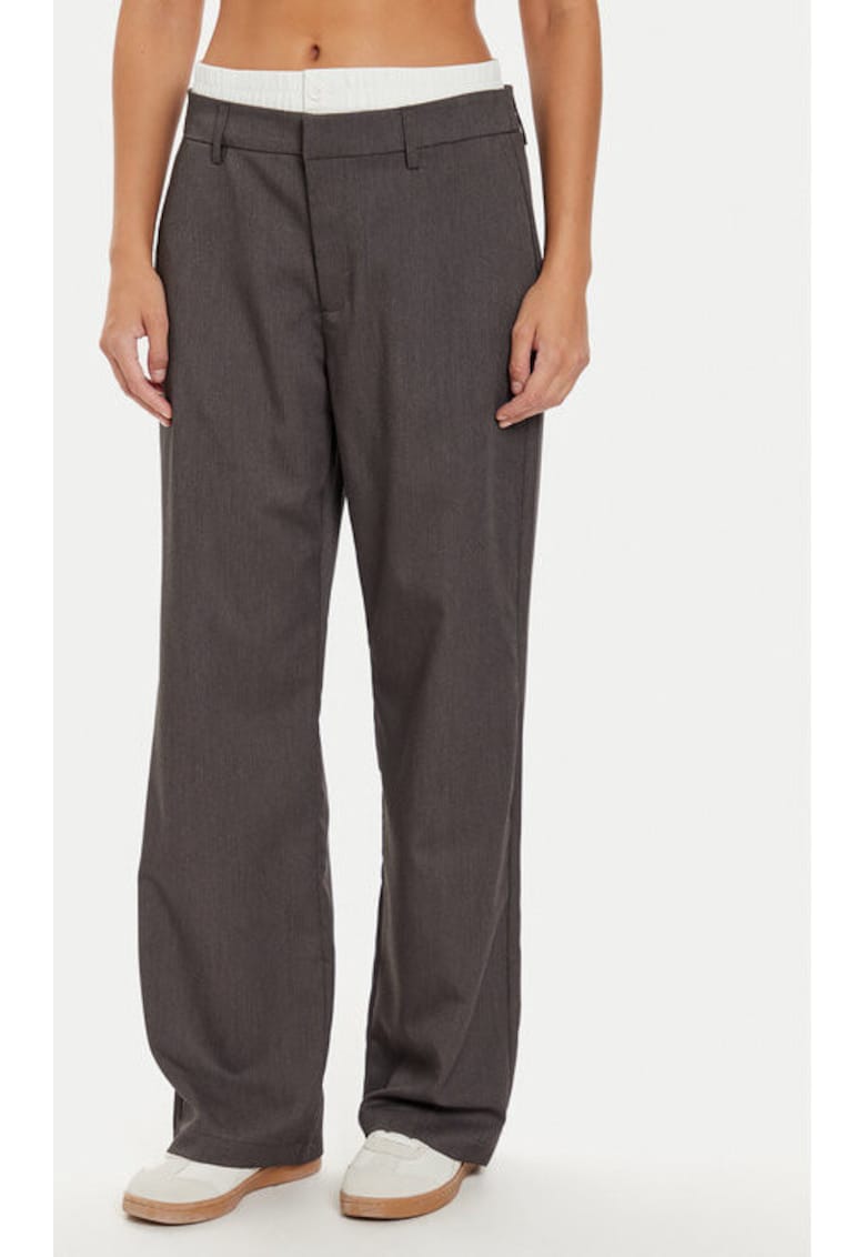 Pantaloni dama -  304515224 - Poliester reciclat/Poliester - Gri