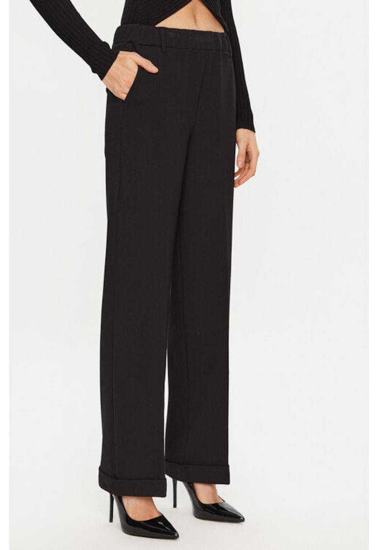 Pantaloni dama - 304904974 - Acetat/Viscoza - Negru