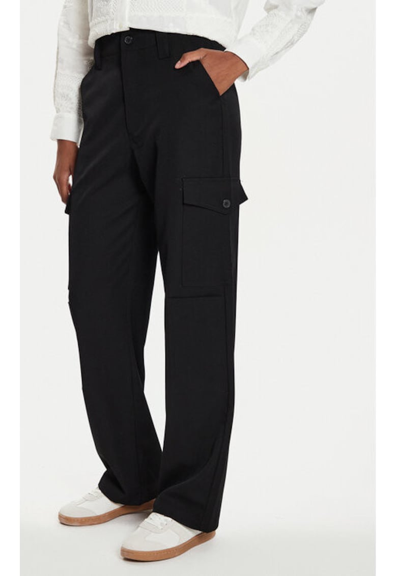 Pantaloni dama -  304476846 - Poliester/Viscoza - Negru