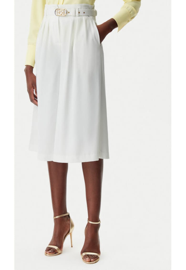 Pantaloni dama - 305318077 - Poliester - Alb