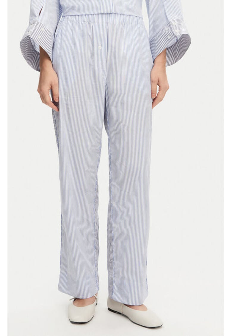 Munthe Pantaloni dama - 304893049 - Bumbac - Albastru - Albastru
