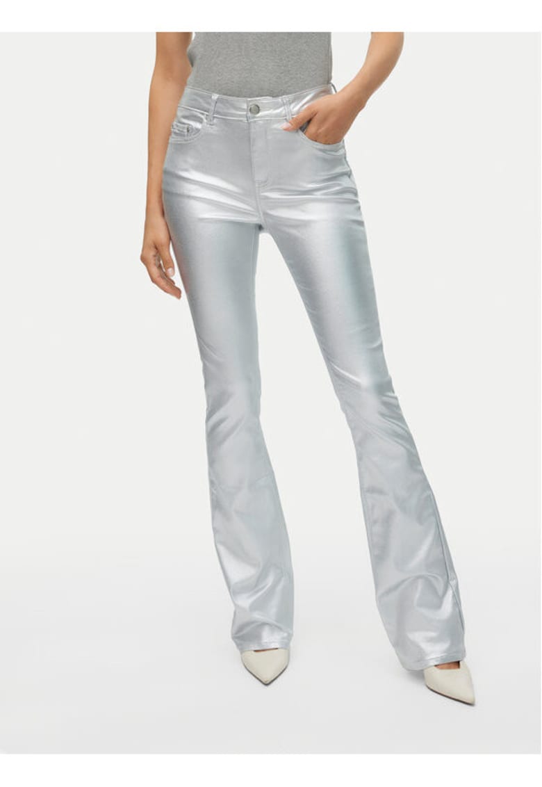 Pantaloni dama -  304963179 - Viscoza/Nylon - Argintiu