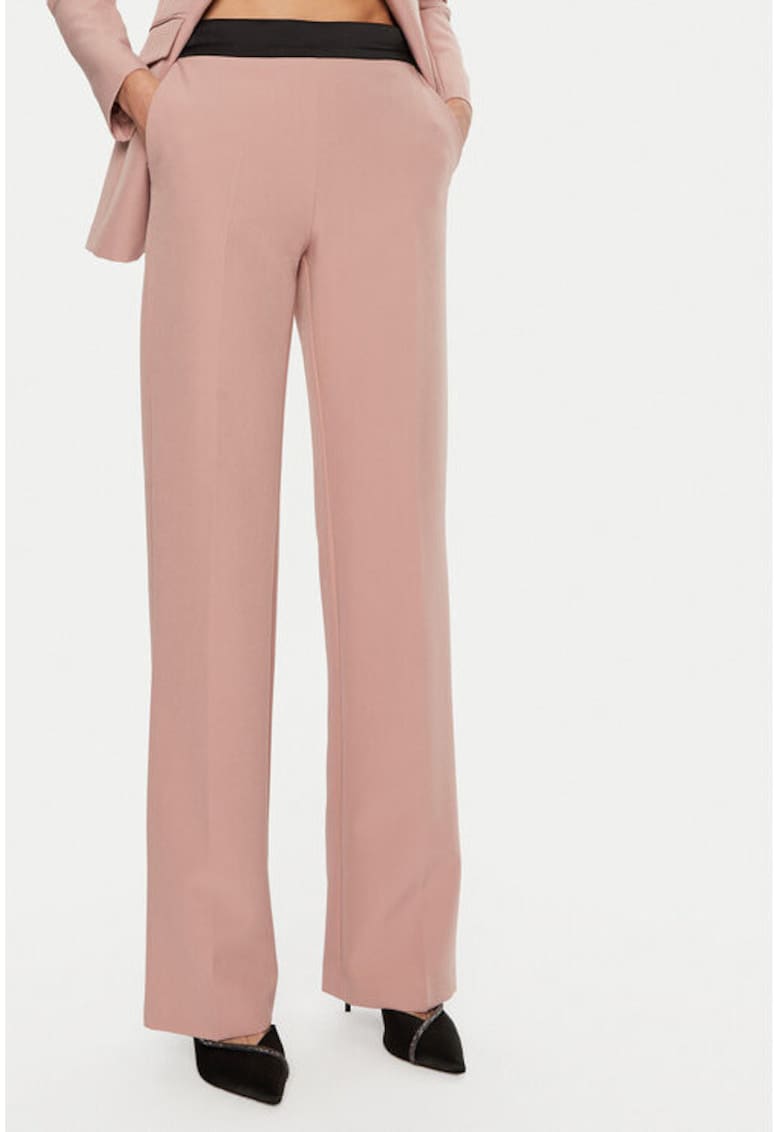 Pantaloni dama -  304776618 - Poliester - Roz