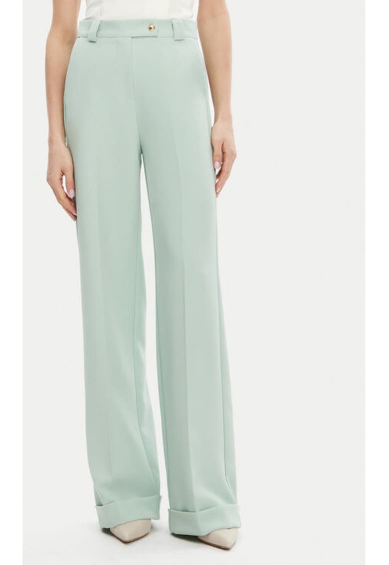 Pantaloni dama -  305406637 - Poliester - Verde