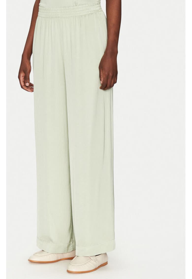Pantaloni dama - 305389329 - Viscoza - Verde - Verde