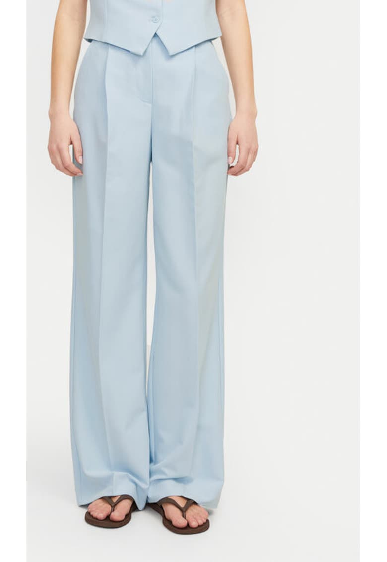 Pantaloni dama - 304703102 - Poliester/Viscoza - Albastru