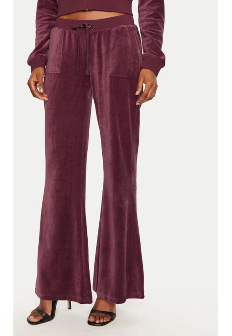 Pantaloni dama -  304459948 - Bumbac/Fibre de bambus/Poliester - Rosu