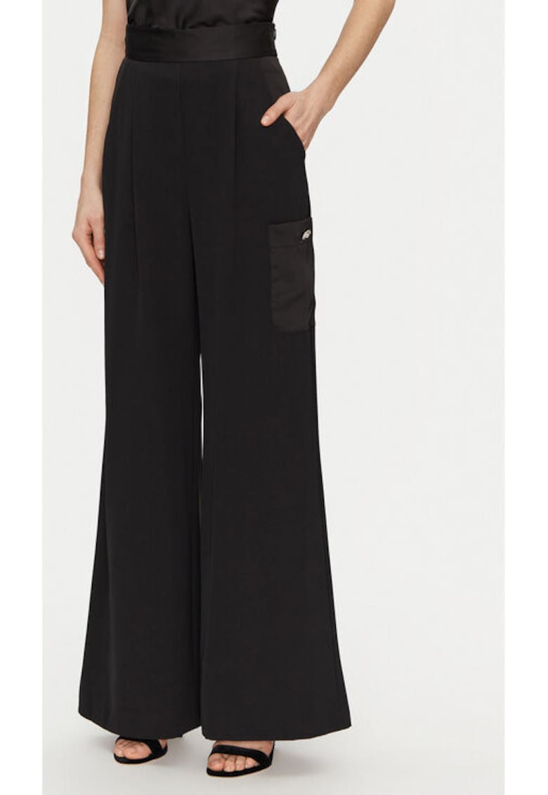 Pantaloni dama - 305265845 - Poliester - Negru