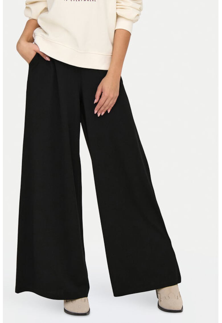 Pantaloni dama -  304807077 - Poliester reciclat/Poliester - Negru