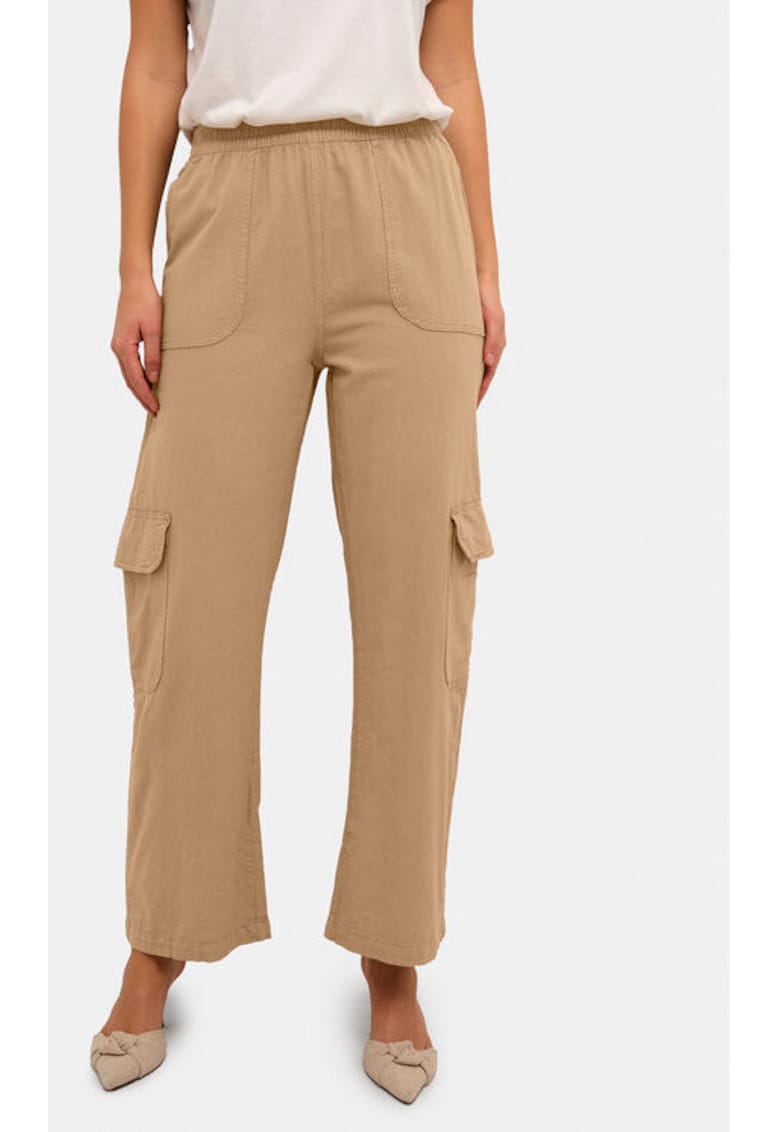 Pantaloni dama -  304099465 - Bumbac - Bej