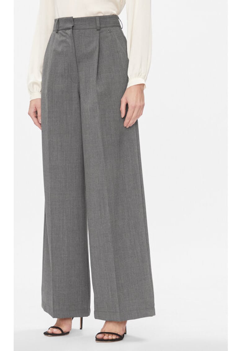 Pantaloni dama -  303889784 - Poliester/Lana - Gri Pantaloni dama -  303889784 - Poliester/Lana - Gri