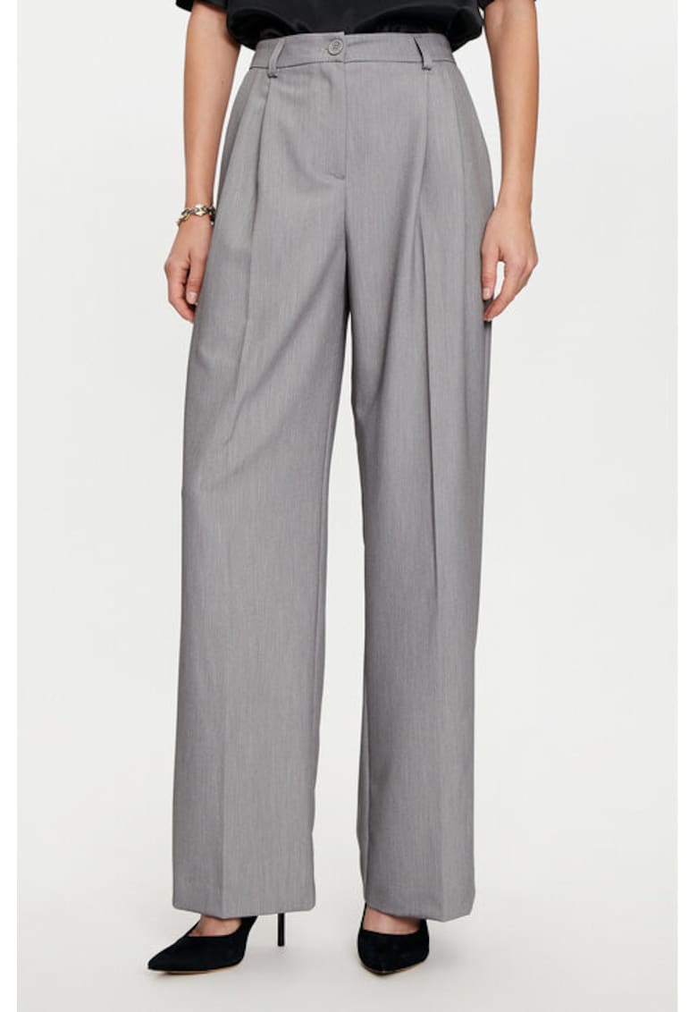 Pantaloni dama - 304831164 - Poliester/Viscoza - Gri - Gri