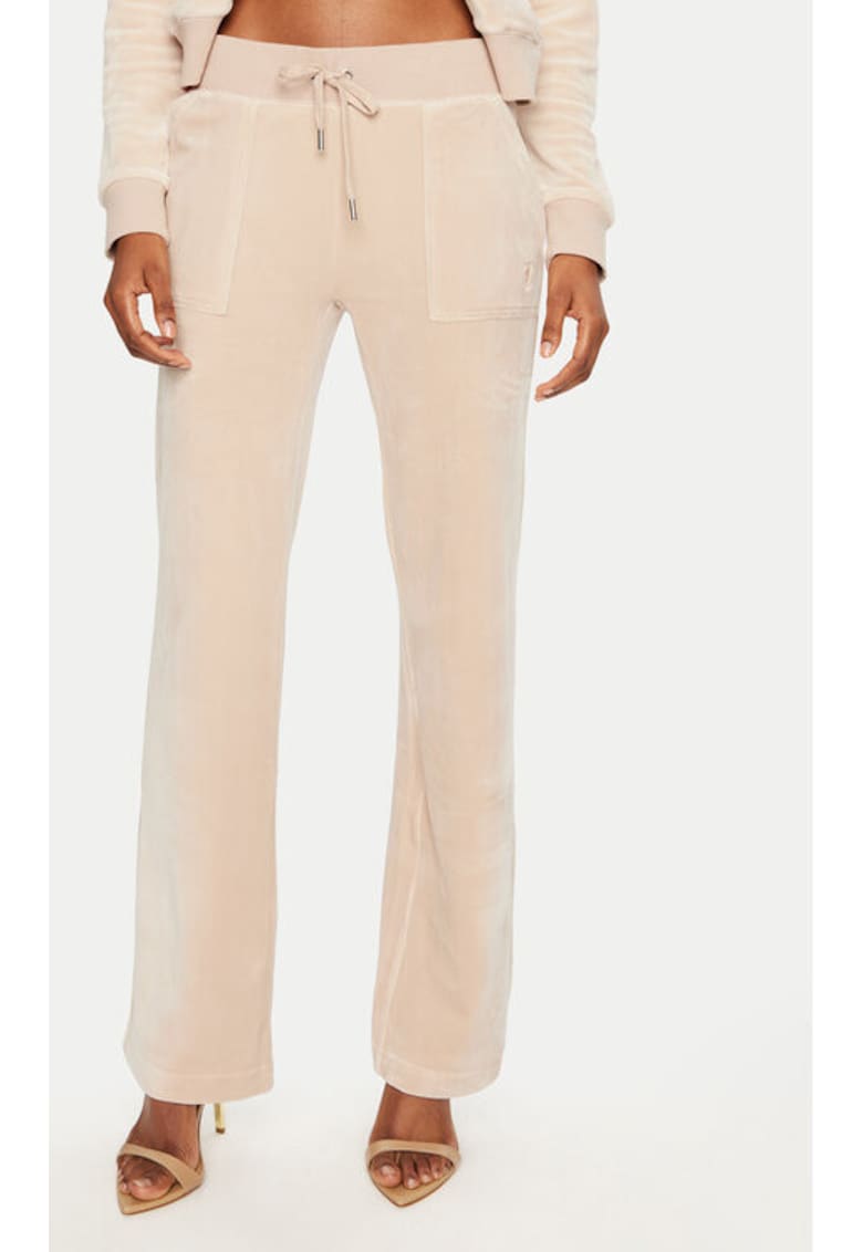 Pantaloni dama - 304460197 - Poliester - Roz - Roz