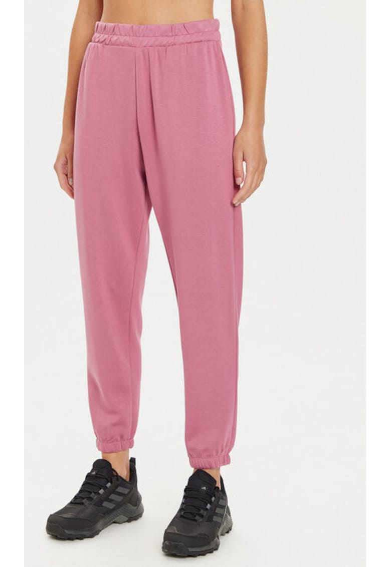 Pantaloni dama - 303942731 - Modal/Poliester - Roz - Roz