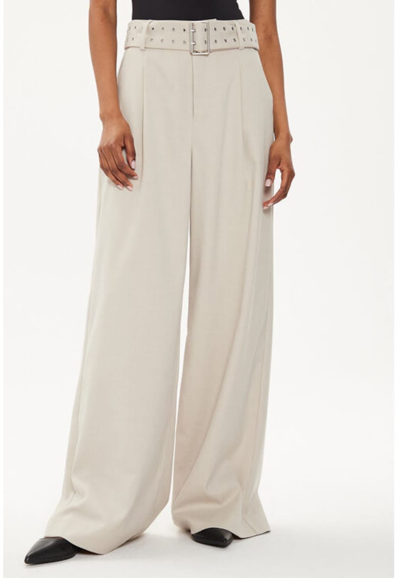 Pantaloni dama -  303619763 - Poliester/Viscoza - Bej