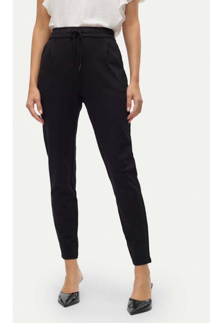 Pantaloni dama - 304470592 - Viscoza/Nylon - Negru