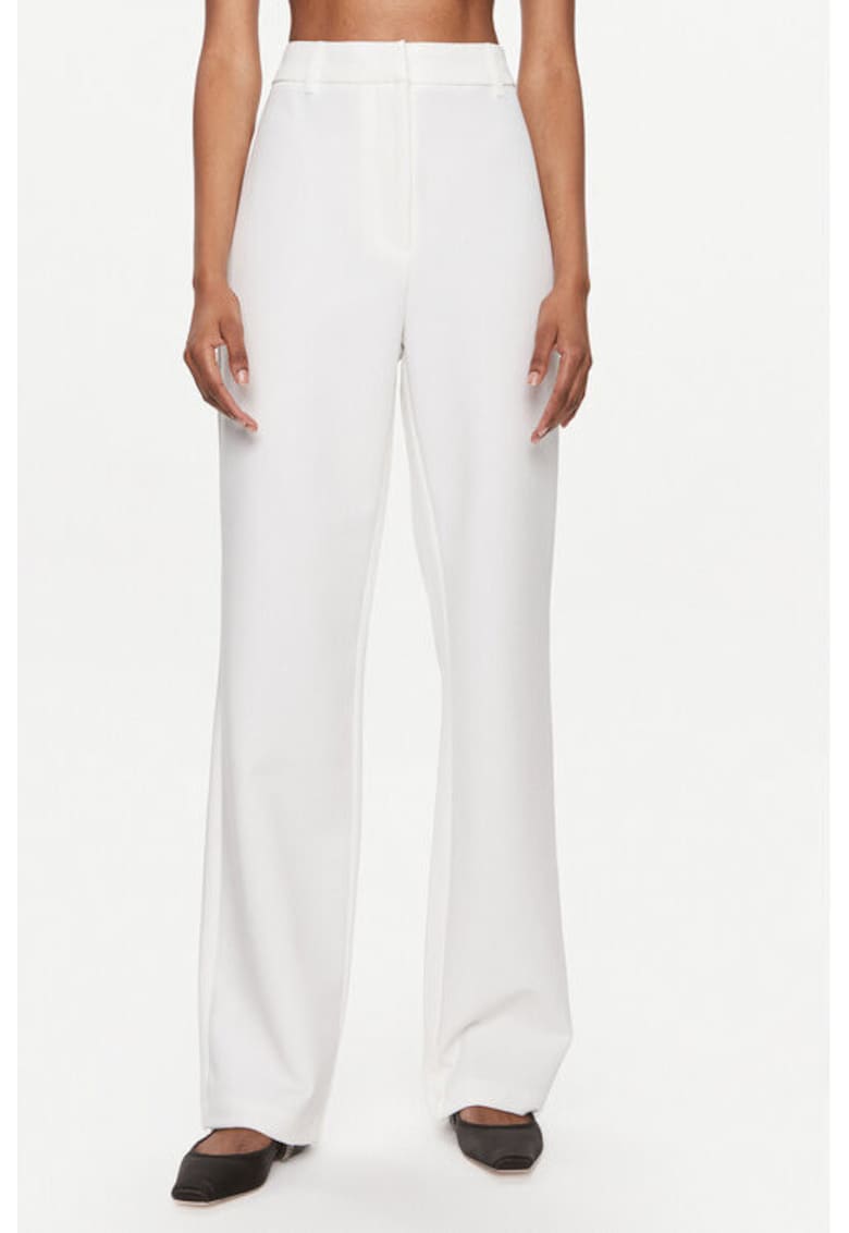 Pantaloni dama - 303452223 - Poliester reciclat/Viscoza - Alb