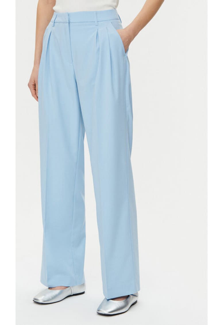 Pantaloni dama - 304951299 - Poliester reciclat/Viscoza - Albastru