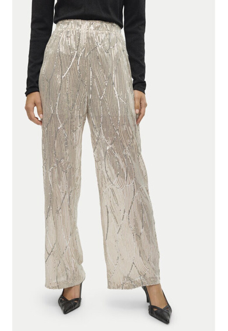 Pantaloni dama - 304520280 - Poliester - Bej Pantaloni dama - 304520280 - Poliester - Bej