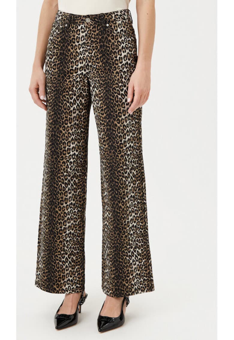 Pantaloni dama -  304785047 - Bumbac - Maro