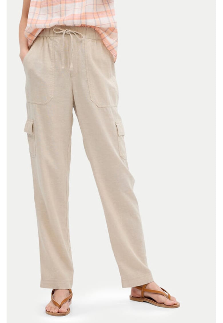 Pantaloni dama din In/Viscoza - Bej