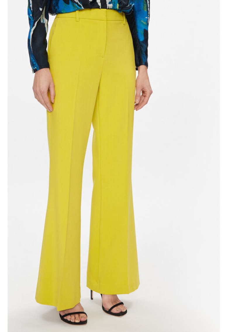 Pantaloni dama - 303597665 - Poliester - Galben - Galben