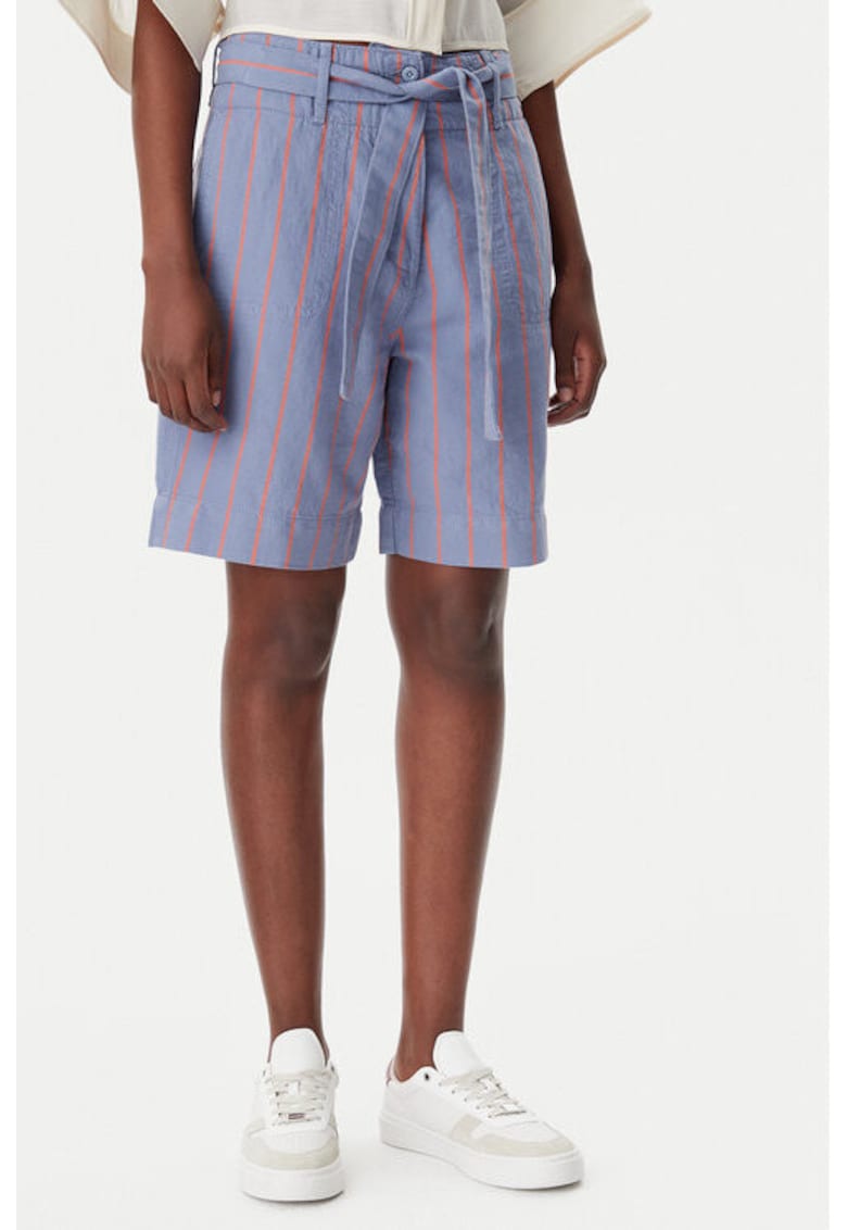 Pantaloni scurti dama - 305332158 - Bumbac/In - Albastru - Albastru