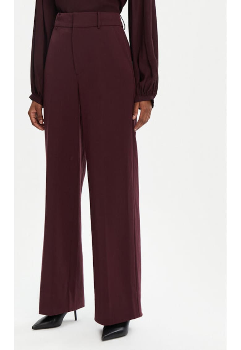 Pantaloni dama -  304549298 - Poliester/Viscoza - 34 EU - Rosu