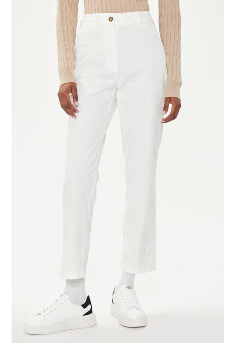 Pantaloni dama - 304005367 - Bumbac - 36 EU - Alb