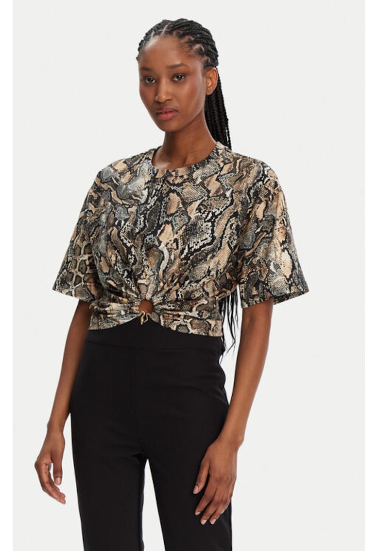 Tricou dama -  305216250 - Bumbac - Maro