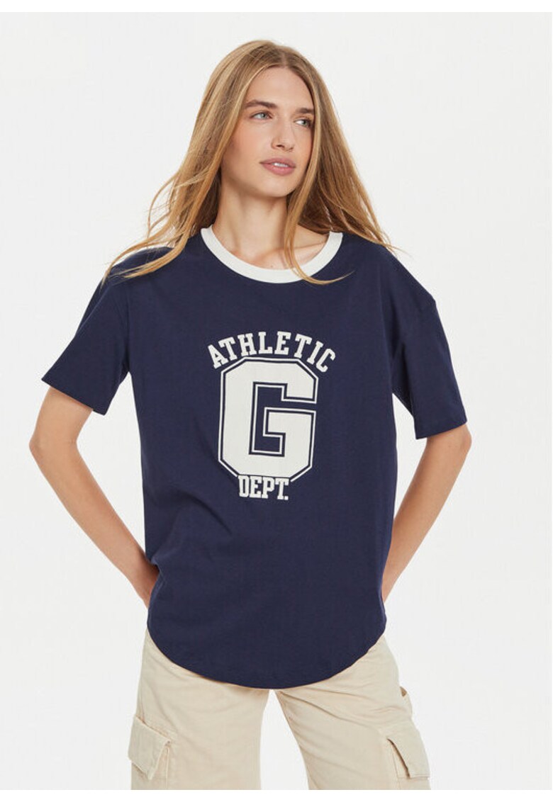 Tricou dama - 304454196 - Bumbac organic - Albastru - Albastru