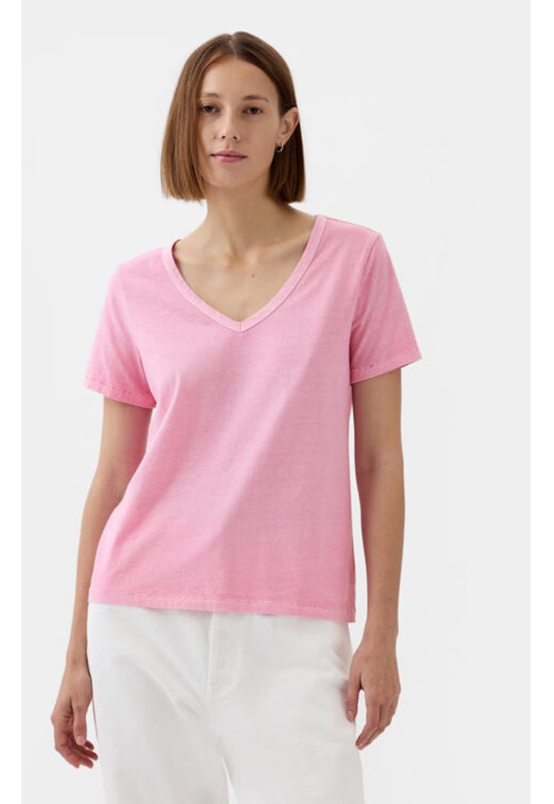 Tricou dama -  304144455 - Bumbac organic - Roz