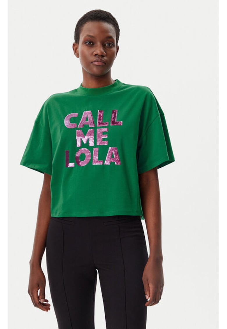 Tricou dama - 305348432 - Bumbac - Verde