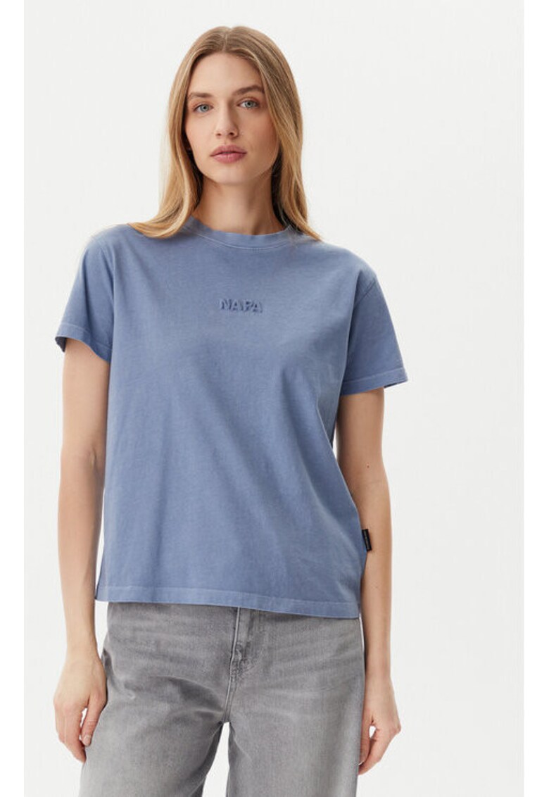 Tricou dama - 305332318 - Bumbac - Albastru - Albastru