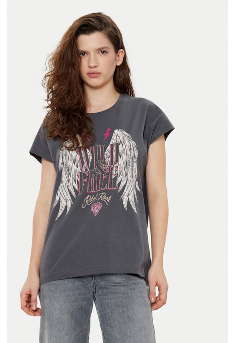 Tricou dama -  305167910 - Bumbac - Gri